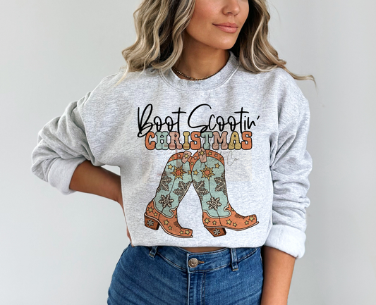 Boot Scootin’ Christmas Crewneck or Shirt