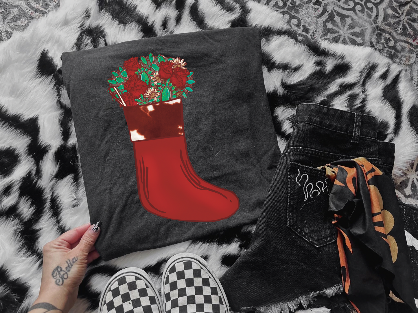 Christmas Stocking Comfort Colors Graphic Tee