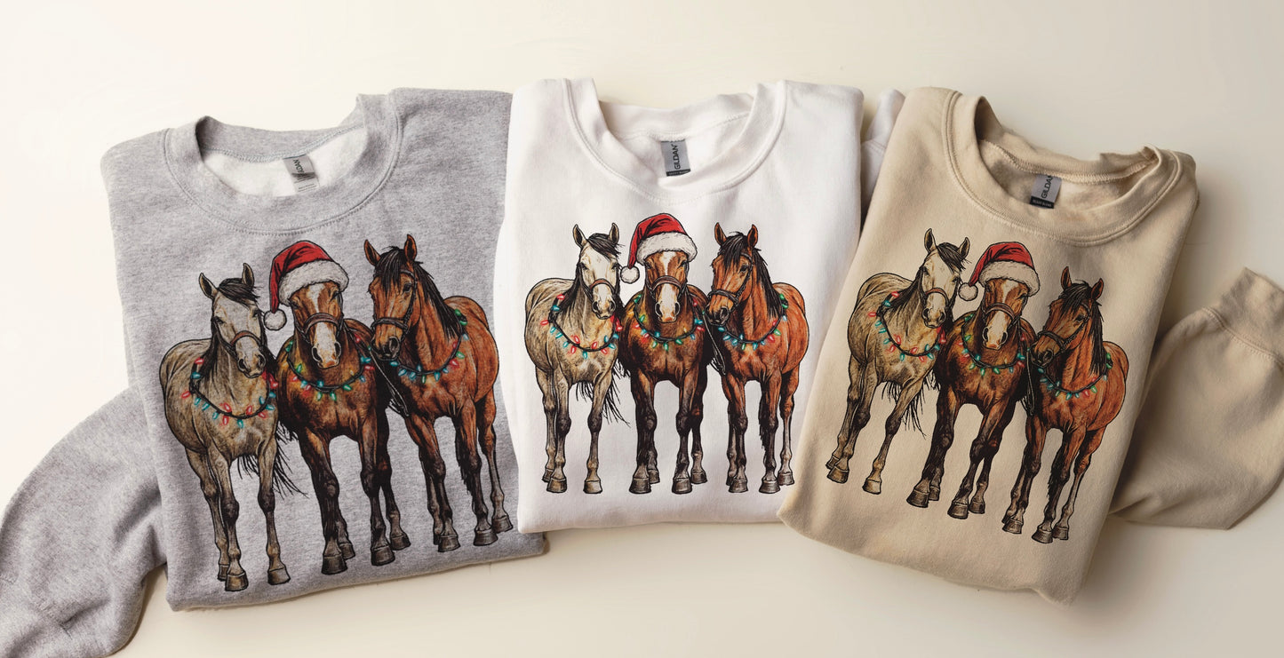 Christmas horses