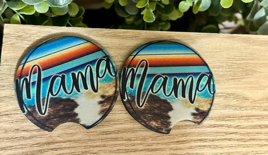 Western Mama Car Coasters