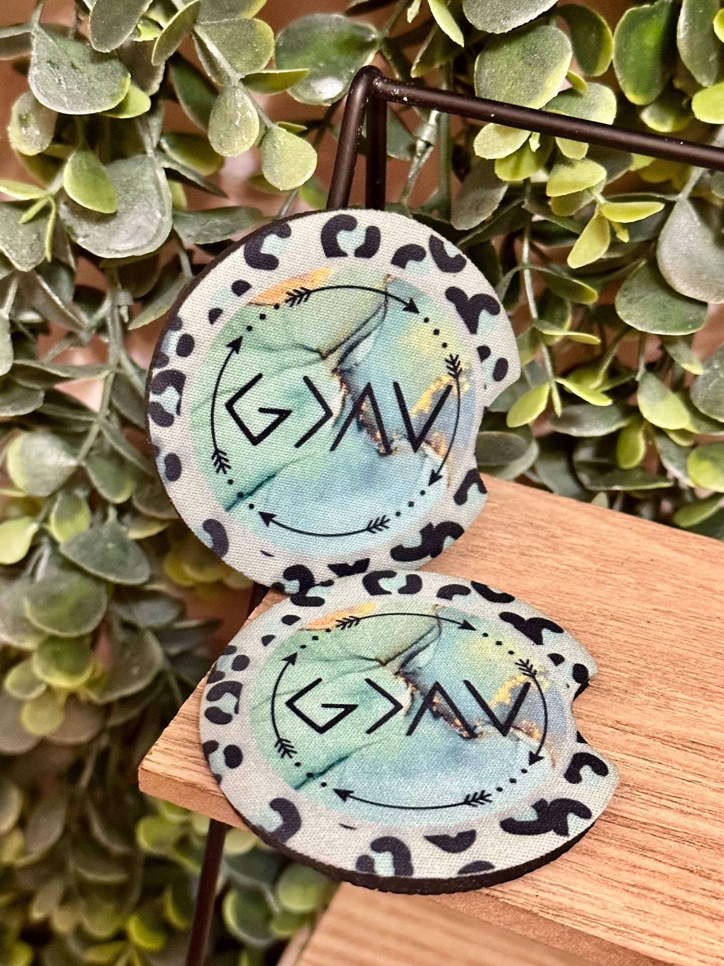 God is Greater Car Coasters