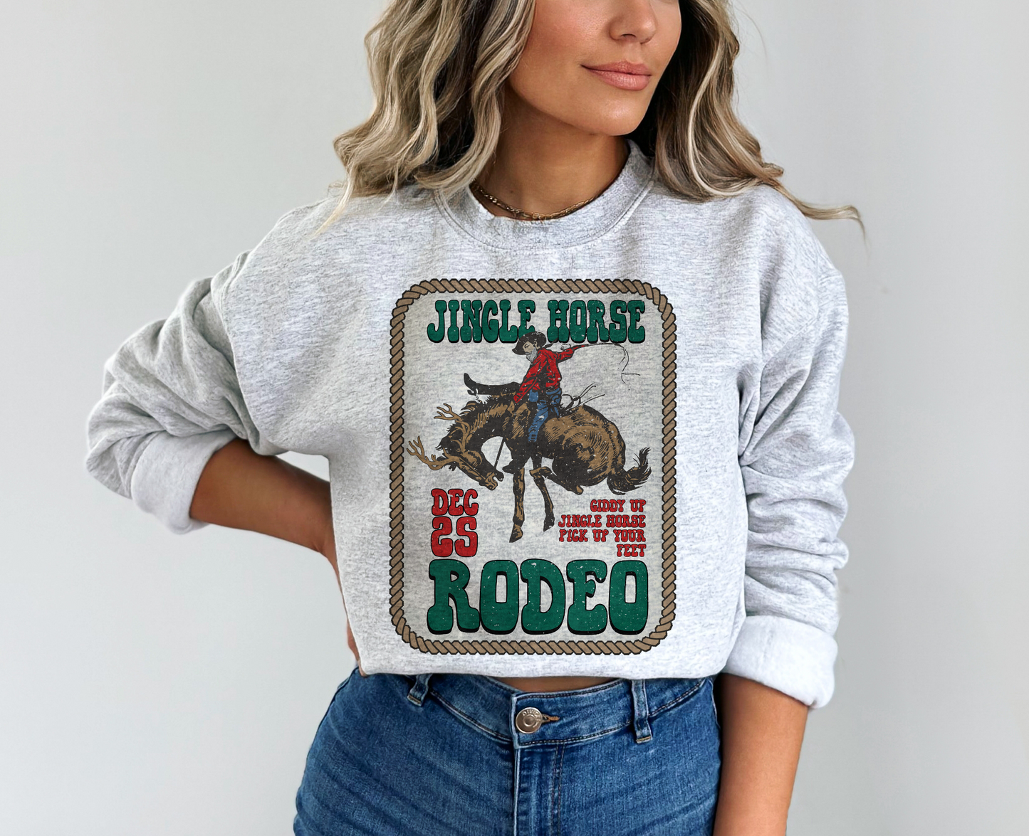 Jingle Horse Rodeo Crewneck