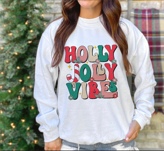 Holly Jolly Vibes Crewneck