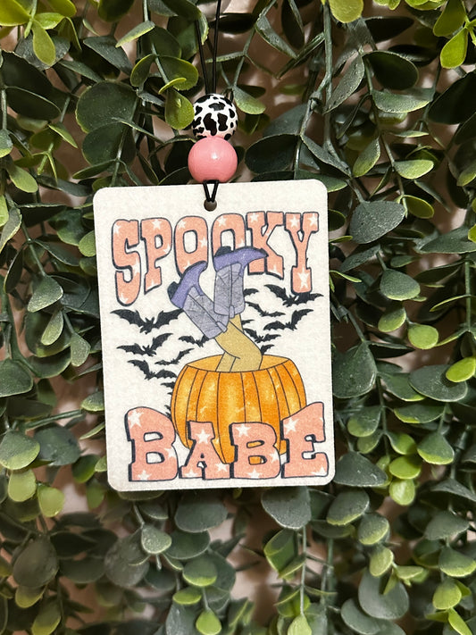 Spooky Babe Beaded Car Freshie