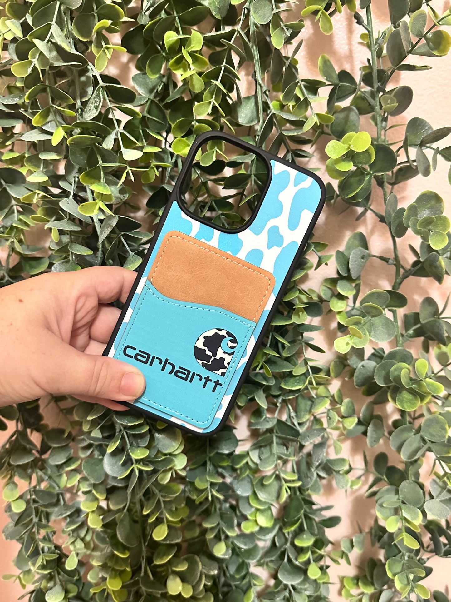 Cow Print Phone Case + Card Holder