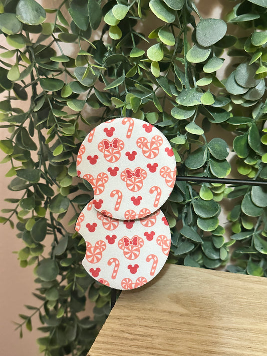 Candy Cane Car Coasters