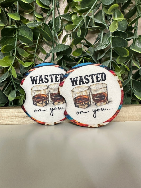 Wasted on You Car Coasters