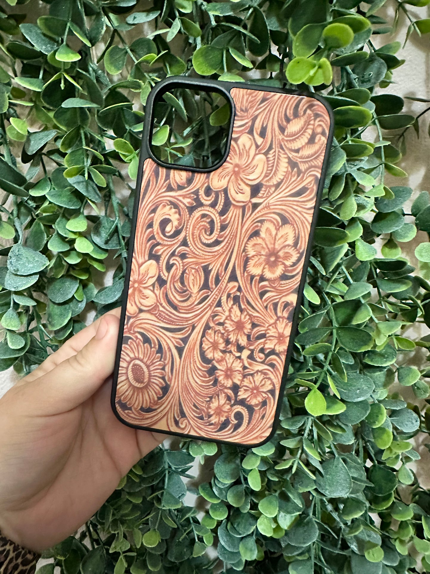 Tooled Leather Phone Case