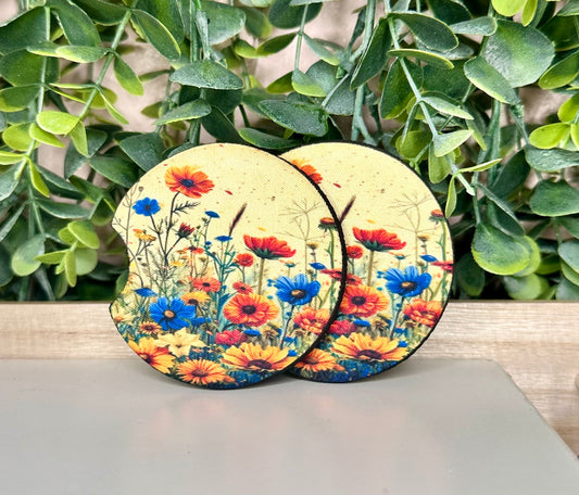 Flowers Car Coasters