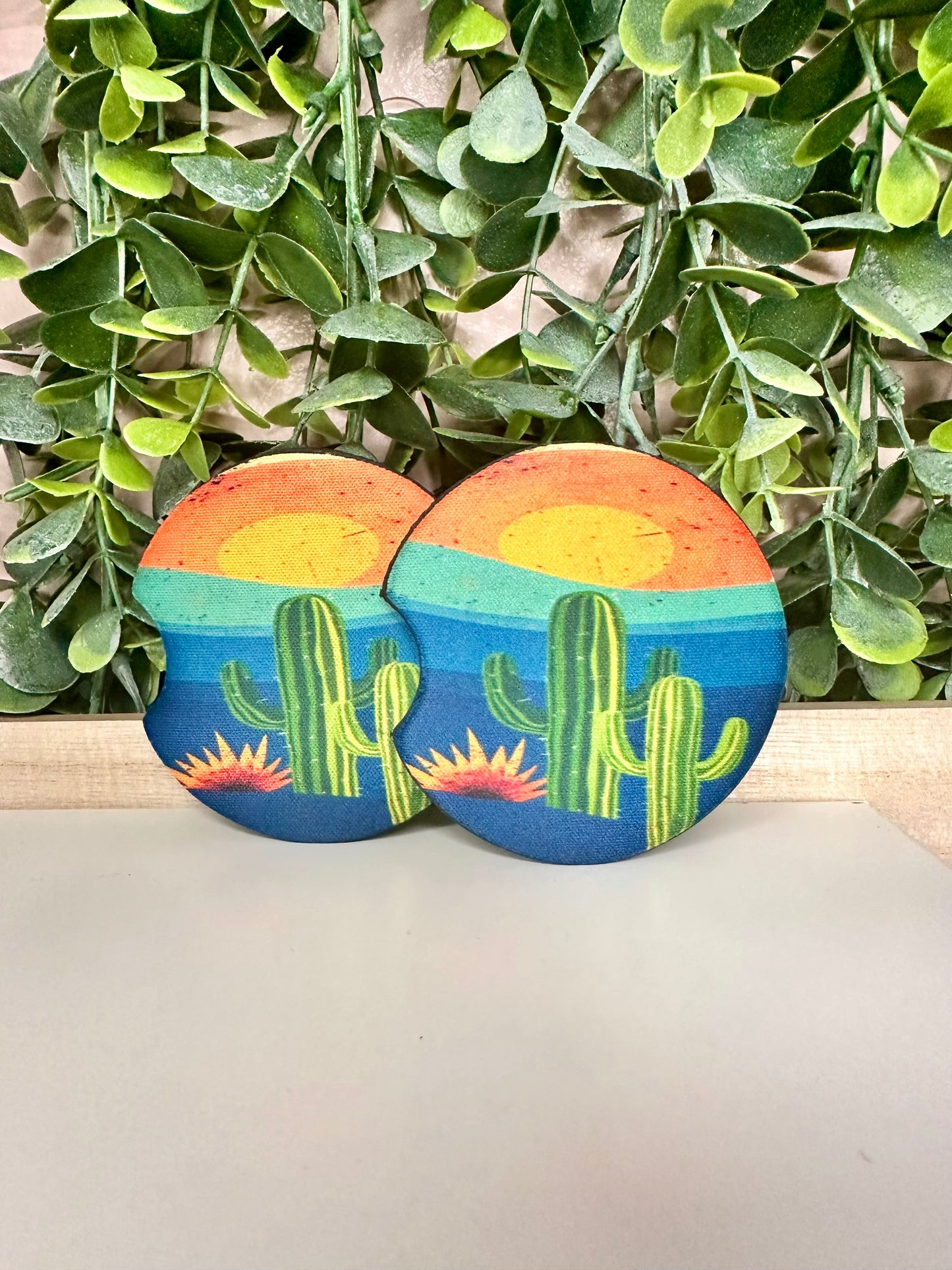 Sun Cactus Car Coasters