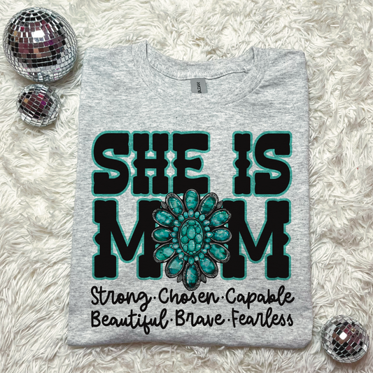 She Is Mom Crewneck or Shirt