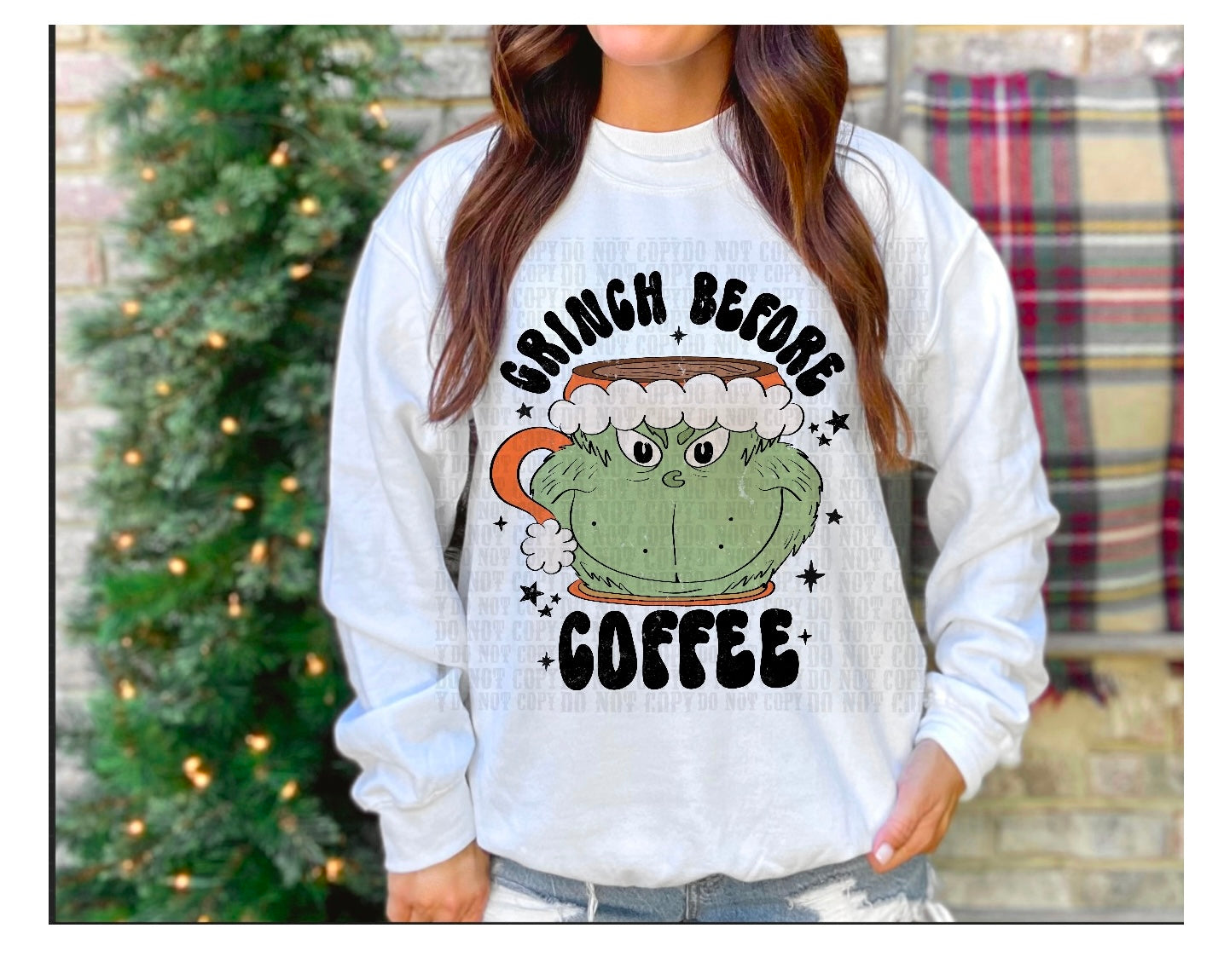 G rinch Before Coffee Crewneck