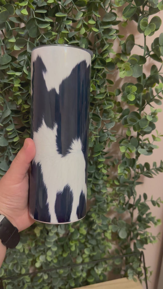 Black Cowhide Tumbler