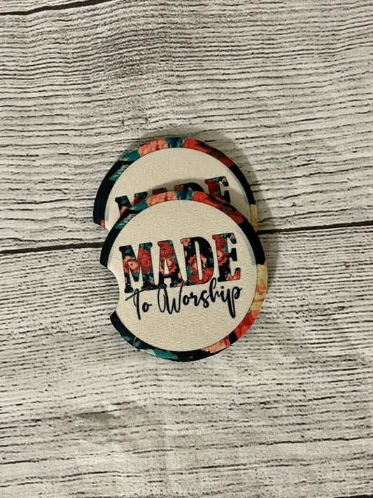 Made To Worship Car Coasters